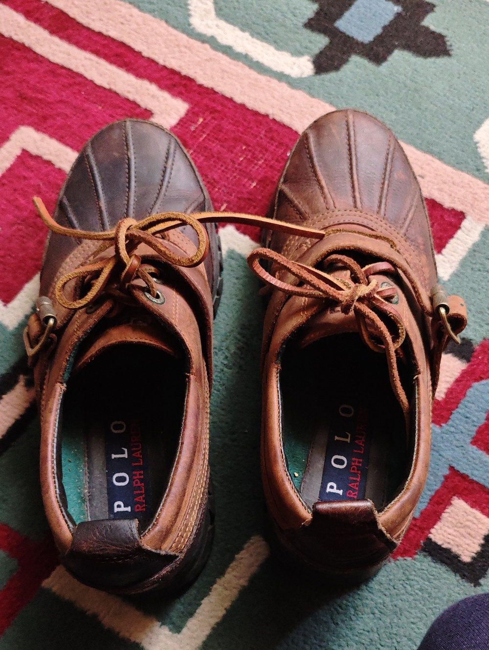 Polo by Ralph Lauren Brown Leather Duck-Style Boat Shoes